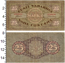банкнота(бона) - эстония 25 марок - подробная информация фото 1