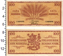 банкнота(бона) - финляндия 100 марок - подробная информация фото 1