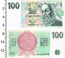 банкнота(бона) - чехия 100 крон - подробная информация фото 1