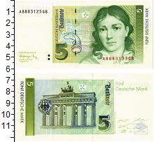 банкнота(бона) - фрг 5 марок - подробная информация фото 1