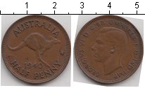 монета - австралия 1/2 пенни - подробная информация фото 1