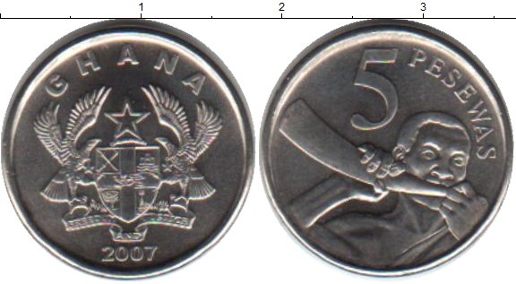 Г ан 5. Гана монета 5 2007. Гана 2007. Монеты Ганы 2007 года. 5 Песев 1965.