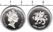 Набор монет Великобритания 1 фунт Серебро 1995 Proof