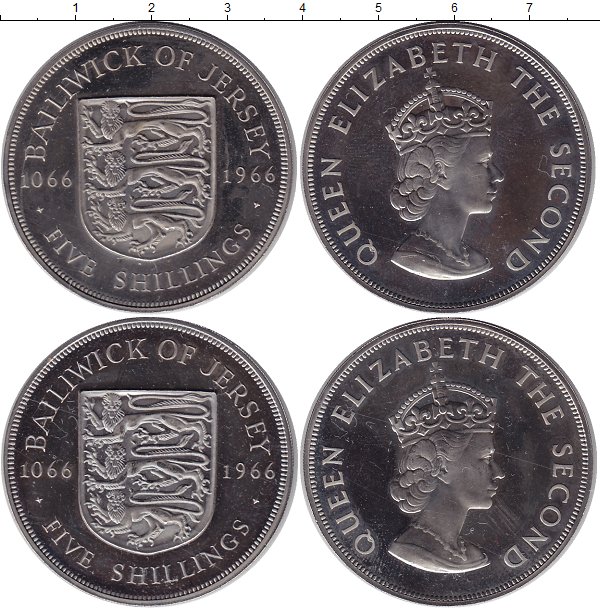 Набор монет Остров Джерси Выпуск 1966 Медно-никель 1966 Proof