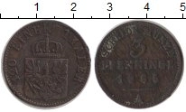 монета - пруссия 3 пфеннига - подробная информация фото 1